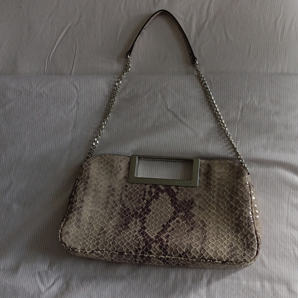 Michael Kors snakeskin clutch